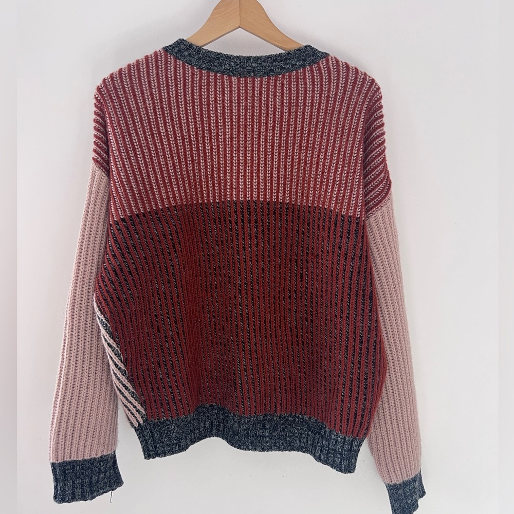 Anthropologie Colorblock Knit Sweater